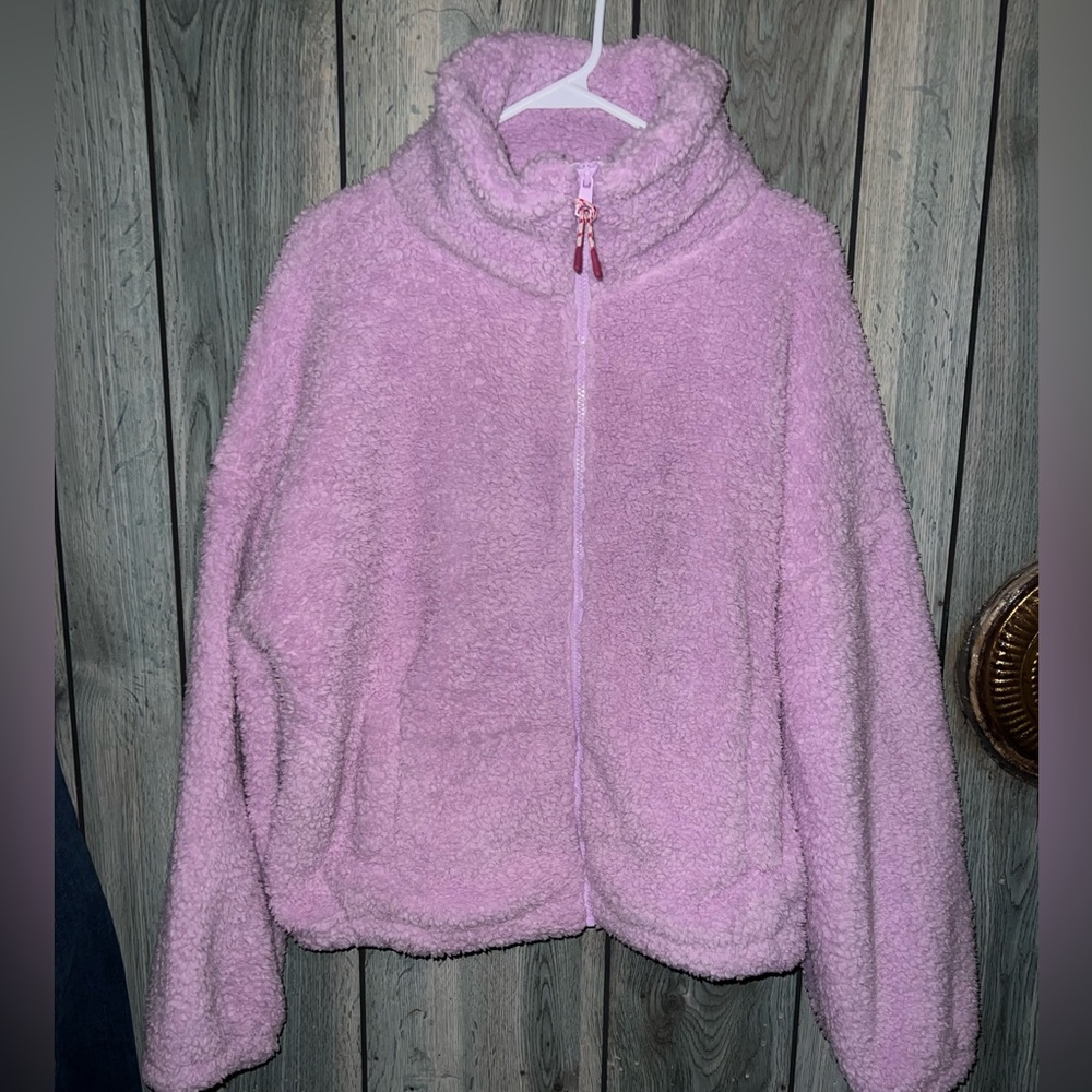 American Eagle Lavender fuzzy jacket
